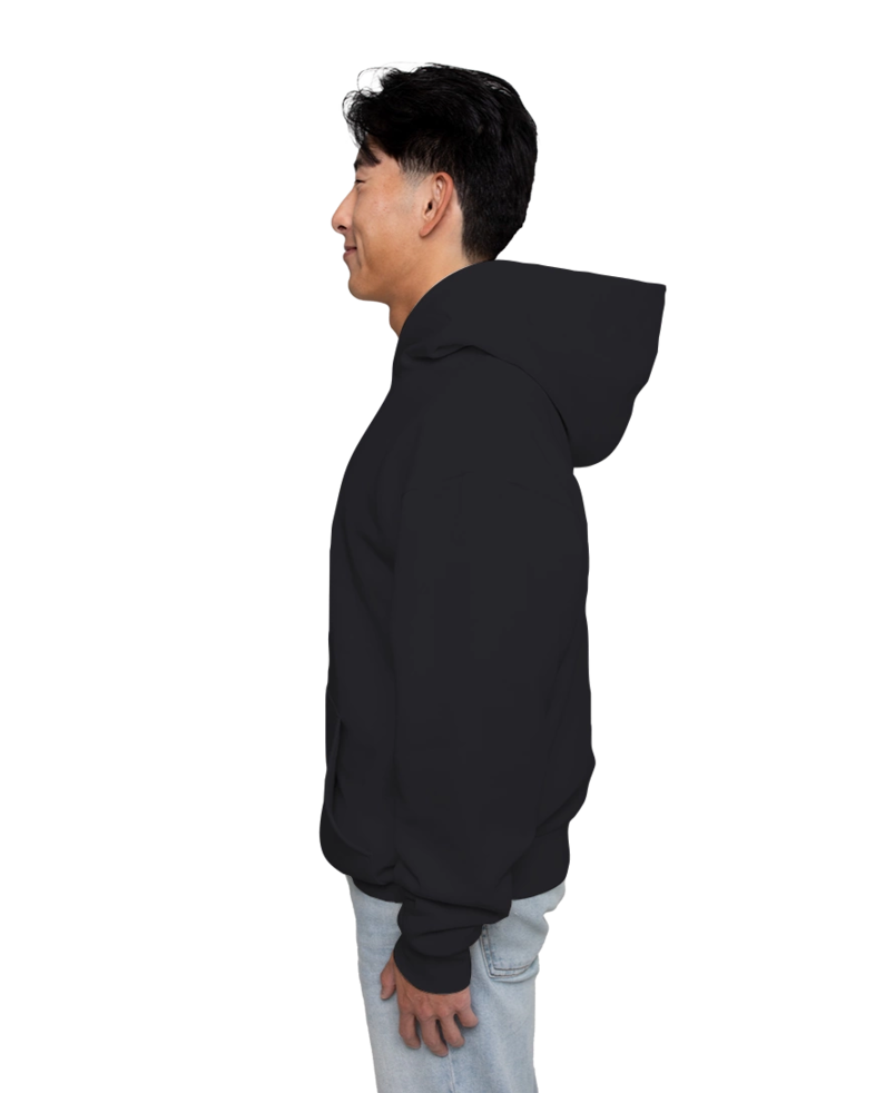 Image of a model wearing a IND330BLV Unisex Boulevard Heavyweight Hooded Sweatshirt