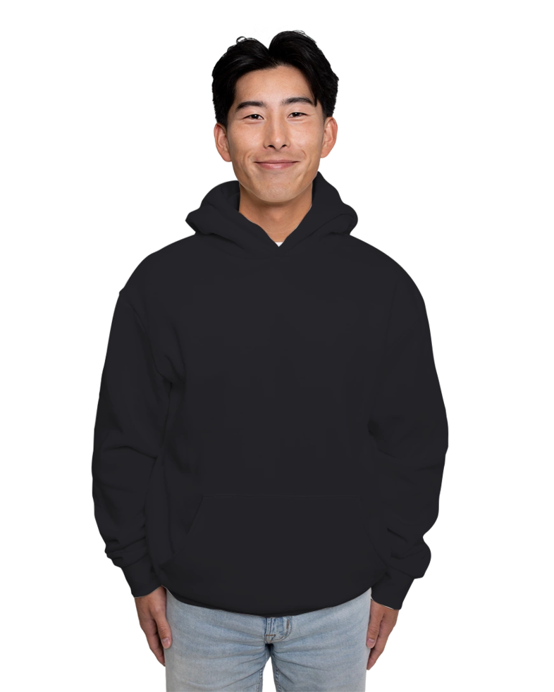 Image of a model wearing a IND330BLV Unisex Boulevard Heavyweight Hooded Sweatshirt