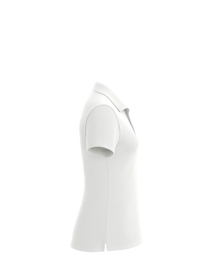 Image of a model wearing a 811807 Nike Women's Dri-FIT Players Modern Fit Polo