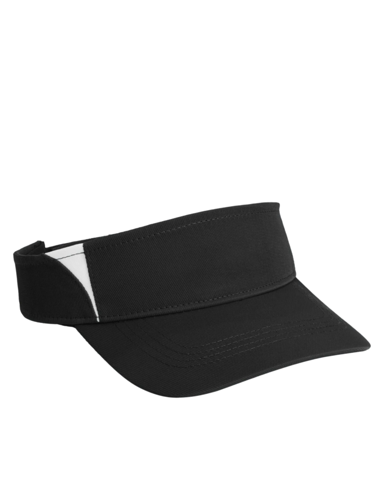 Image of a model wearing a STC13 Sport-Tek Dry Zone Colorblock Visor