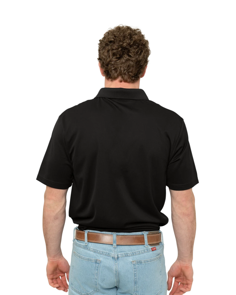 Image of a model wearing a ST640P Sport-Tek PosiCharge RacerMesh Pocket Polo