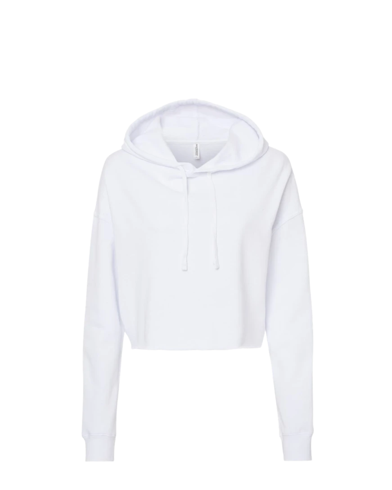 Image of a model wearing a AFX64CRP Independent Trading Co. Women’s Lightweight Cropped Hooded Sweatshirt