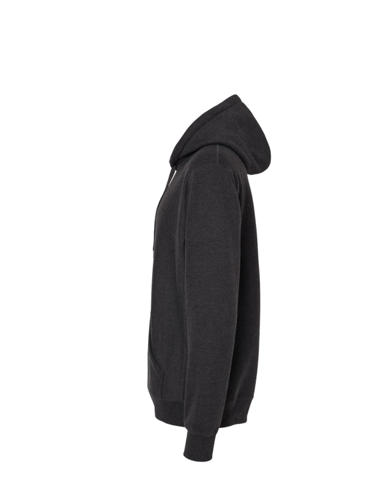 Image of a model wearing a IND5000P Independent Trading Co. Legend Premium Heavyweight Cross-Grain Hooded Sweatshirt