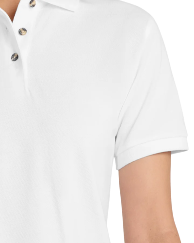 Closeup of a L420 Port Authority Pique Knit Ladies Sport Shirt