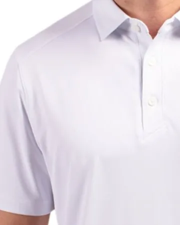 Closeup of a MCK01236 Cutter & Buck Forge Eco Stretch Recycled Mens Polo