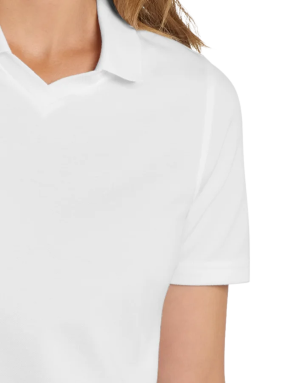 Closeup of a L455 Port Authority Ladies' Rapid Dry Polo