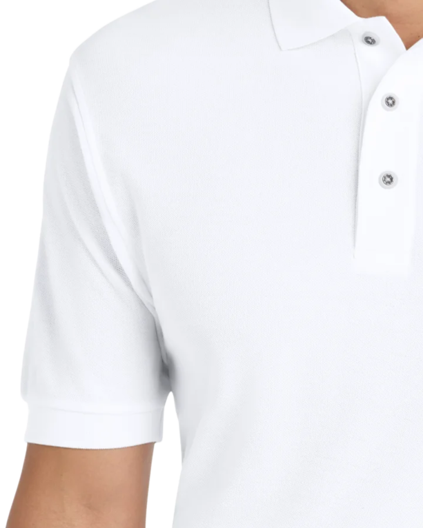 Closeup of a K500 Men's Port Authority Silk Touch Polo