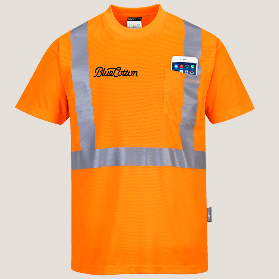 Image of S190 Portwest Hi-Vis Pocket T-Shirt