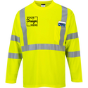 S191 Portwest Hi-Vis Long Sleeve Pocket T-Shirt