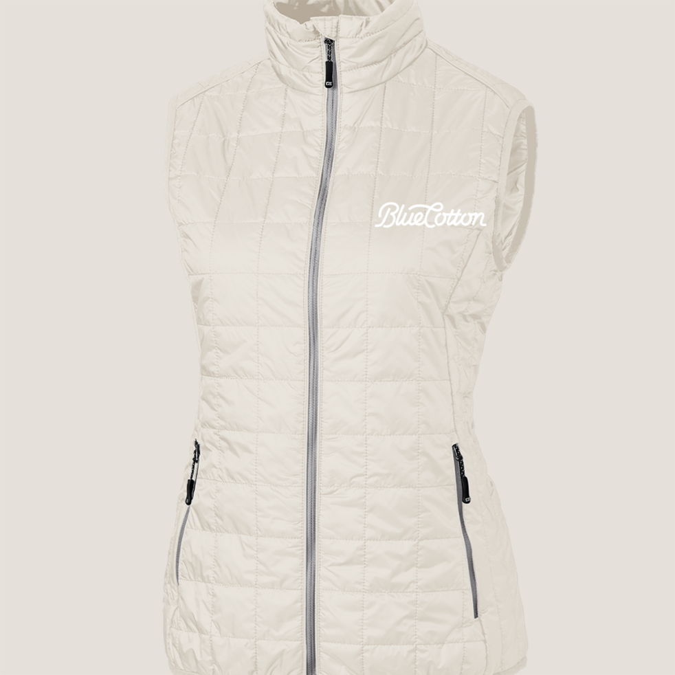 Image of LCO00008 Cutter & Buck Rainier PrimaLoft® Womens Eco Insulated Full Zip Puffer Vest