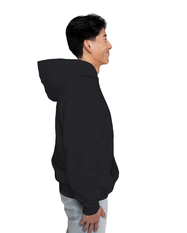 Image of a model wearing a IND330BLV Unisex Boulevard Heavyweight Hooded Sweatshirt