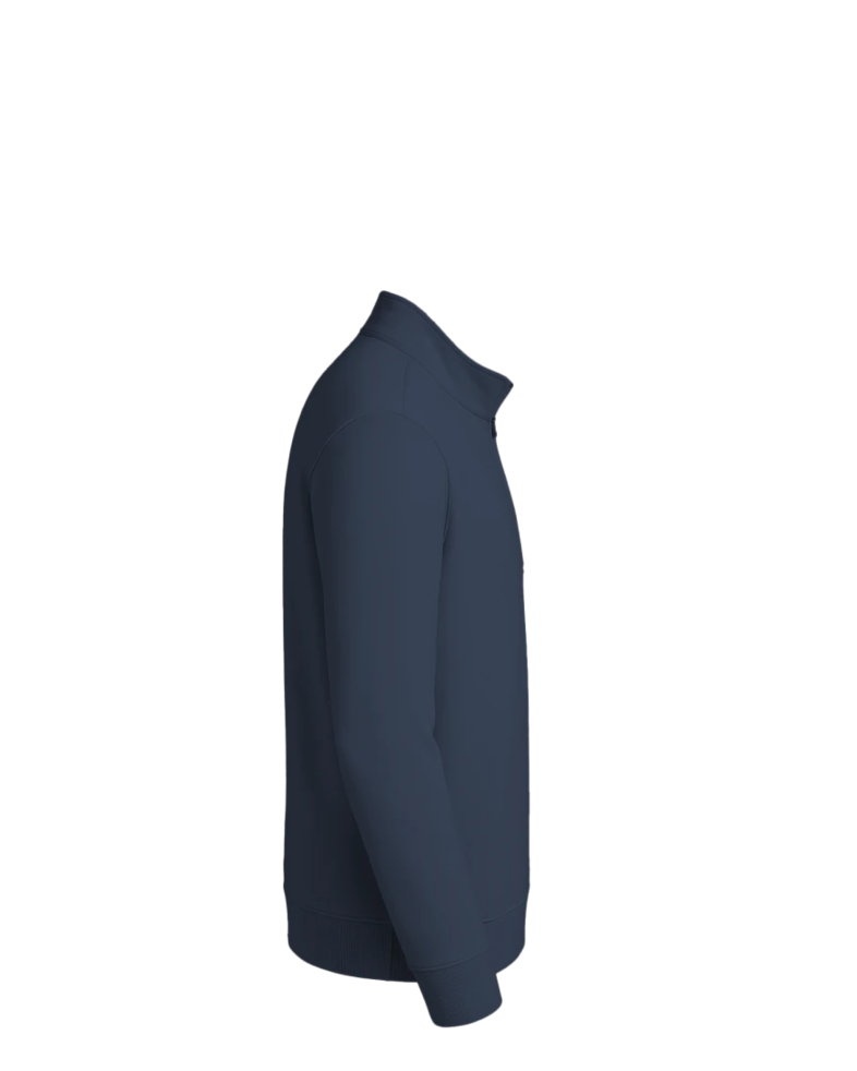 Image of a model wearing a TM1MU419 TravisMathew Newport 1/4-Zip Fleece