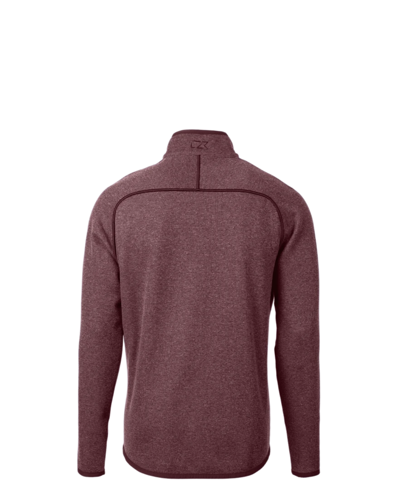 Image of a model wearing a MCO00050 Cutter & Buck Mainsail Sweater-Knit Mens Full Zip Jacket