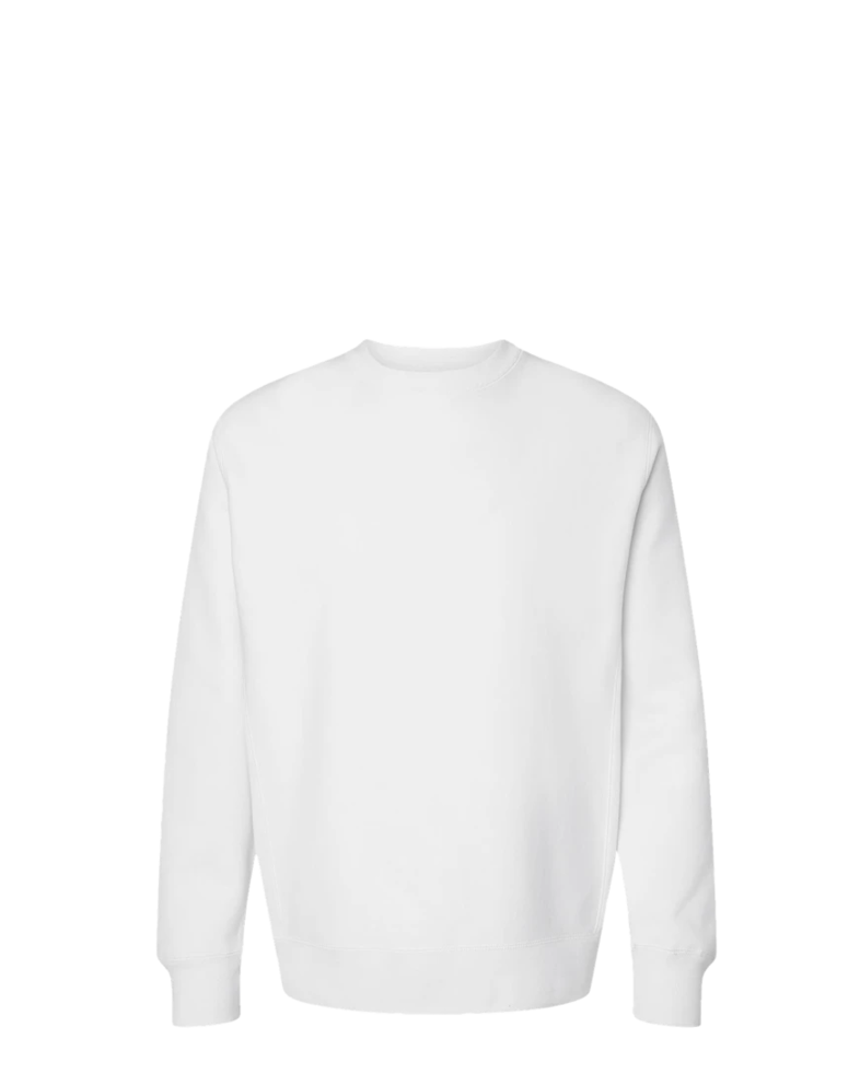 Image of a model wearing a IND5000C Independent Trading Co. Legend Premium Heavyweight Cross-Grain Crewneck Sweatshirt