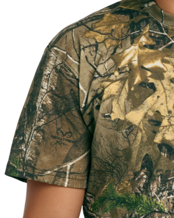 Closeup of a NP0021R Russell Outdoors Realtree Explorer 100% Cotton T-Shirt