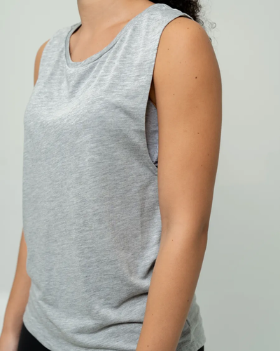 Closeup of a 8803 Bella + Canvas Women's Flowy Muscle Tank