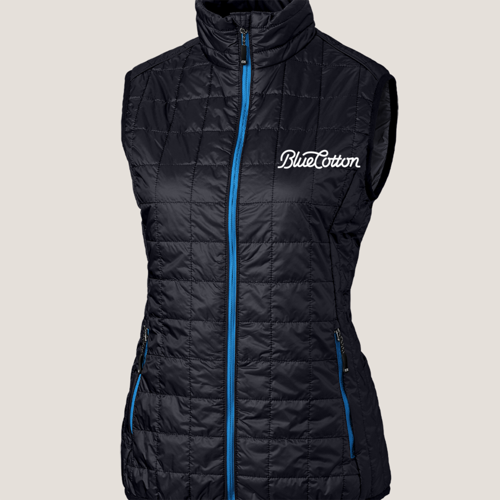 Image of LCO00008 Cutter & Buck Rainier PrimaLoft® Womens Eco Insulated Full Zip Puffer Vest