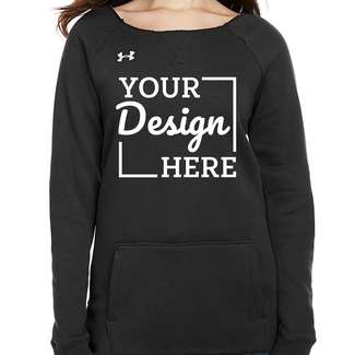 Custom Sweats:  1305784 Under Armour Ladies Hustle Fleece Crewneck Sweatshirt