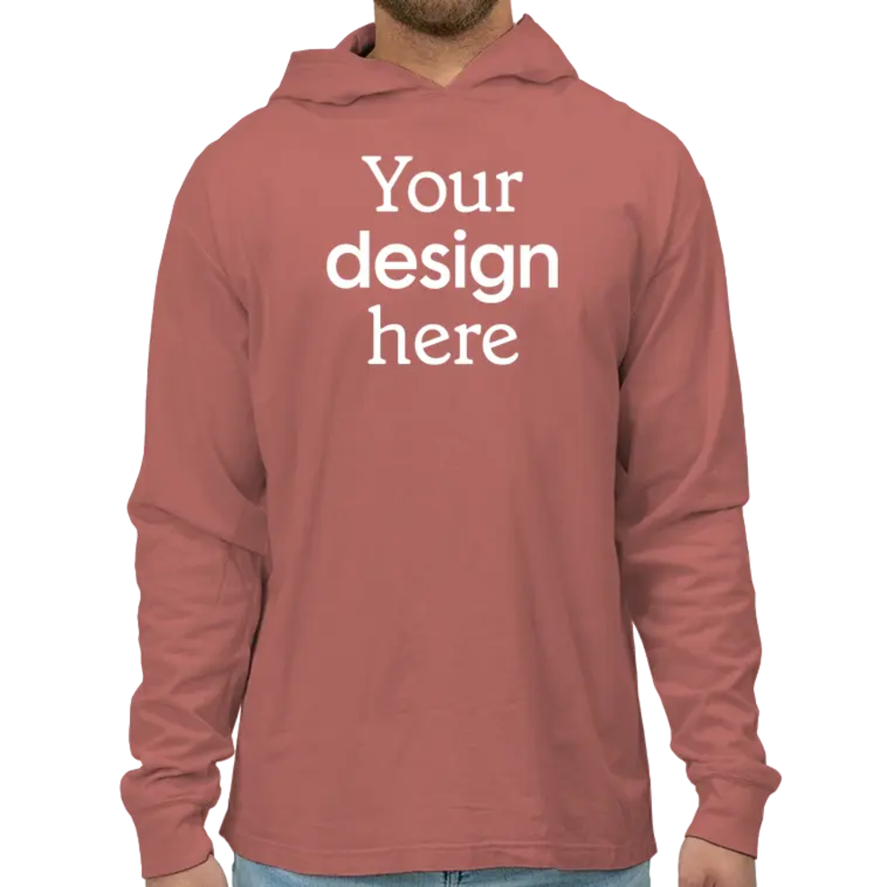 Image of GDH280 ComfortWash by Hanes Garment-Dyed Jersey Hooded Long Sleeve T-Shirt