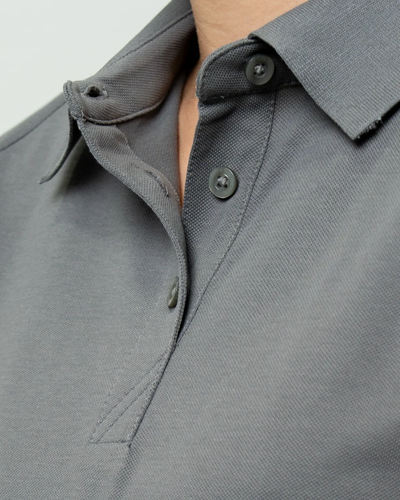 Closeup of a LCK08685 Cutter & Buck Ladies Advantage Tri-Blend Pique Polo