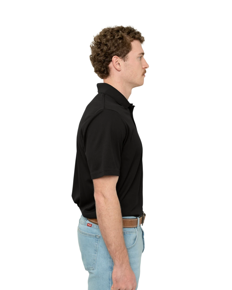 Image of a model wearing a ST640P Sport-Tek PosiCharge RacerMesh Pocket Polo