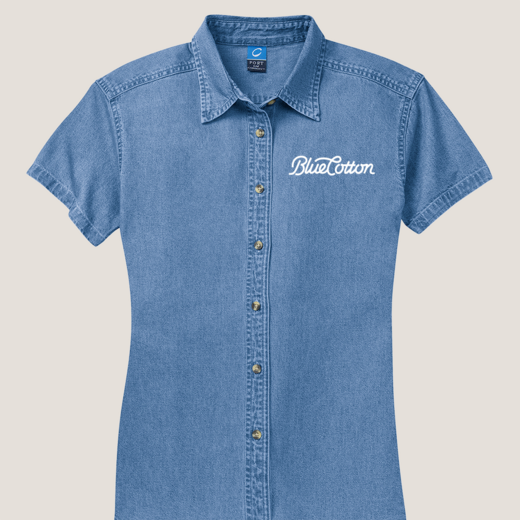 Sample image of LSP11 Port & Company Ladies Short Sleeve Value Denim