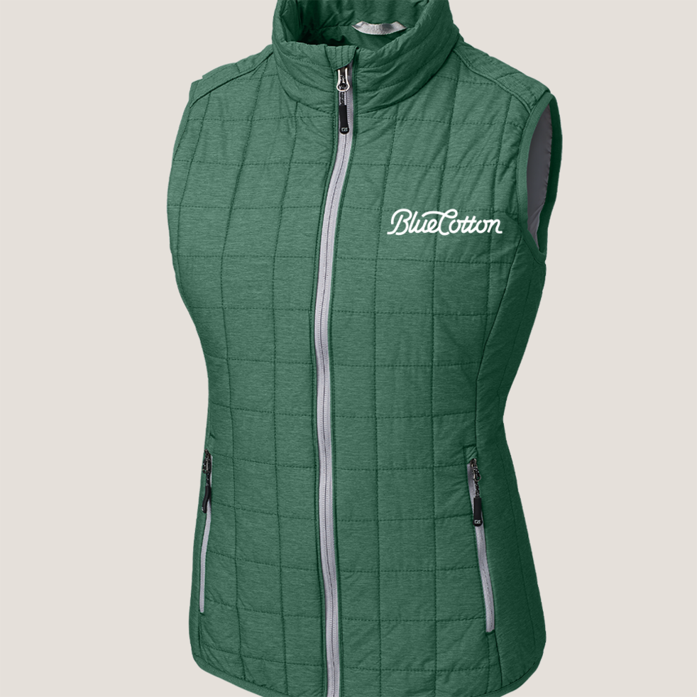 Image of LCO00008 Cutter & Buck Rainier PrimaLoft® Womens Eco Insulated Full Zip Puffer Vest