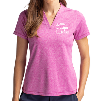 Custom Athletic Apparel:  LCK00153 Cutter & Buck Forge Heathered Stretch Womens Blade Top