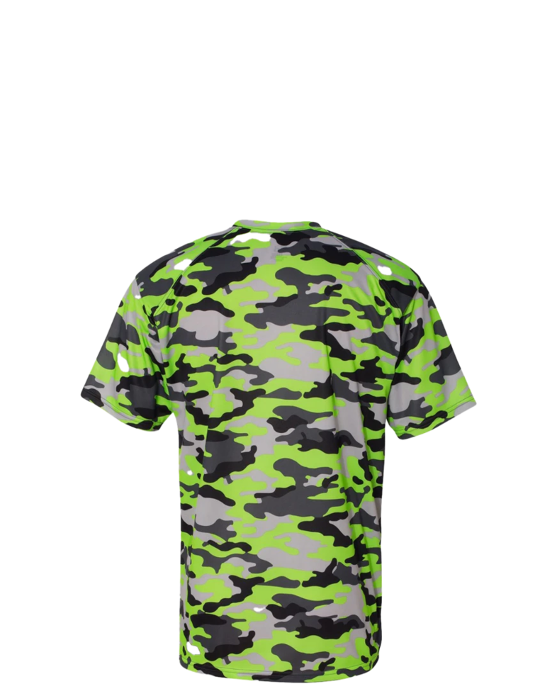 Image of a model wearing a BG4181 Badger Camo Short Sleeve T-Shirt 