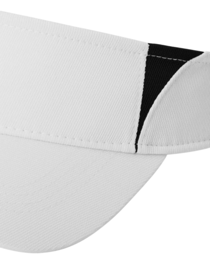 Closeup of a STC13 Sport-Tek Dry Zone Colorblock Visor
