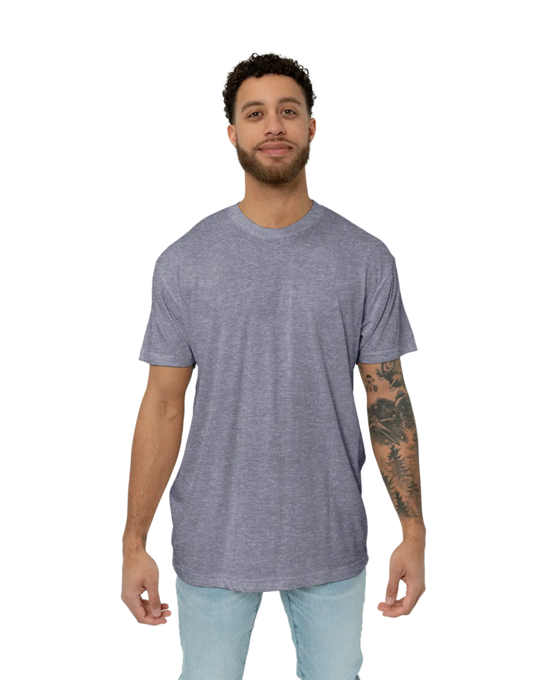 Image of a model wearing a TR401 American Apparel Tri-Blend Tee