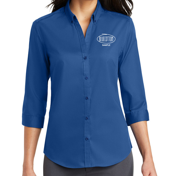 L665 Port Authority Ladies 3/4 Sleeve SuperPro Twill Shirt