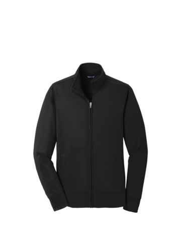 Model wearing a LST241 Sport-Tek Ladies Sport-Wick Fleece Full-Zip Jacket