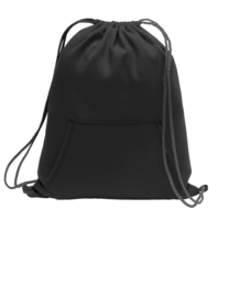 Image of a model wearing BG614 Port & Company Core Fleece Sweatshirt Cinch Pack