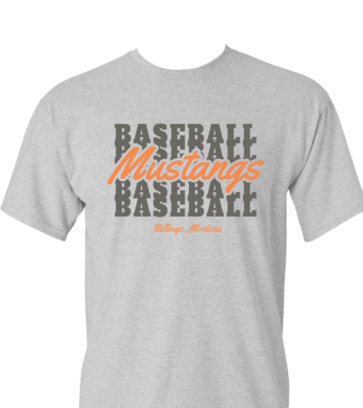 Mustangs Baseball design idea