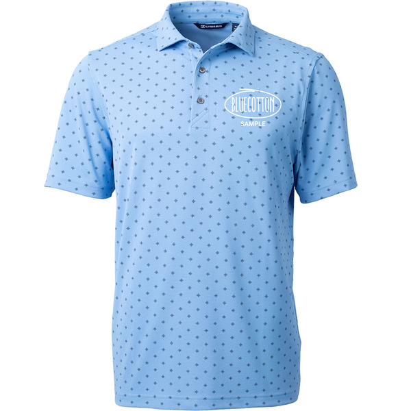 MCK01170 Cutter & Buck Virtue Eco Pique Tile Print Recycled Mens Polo