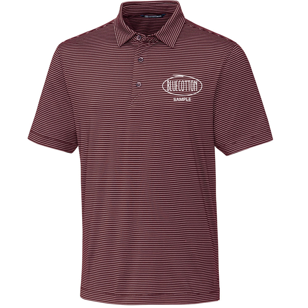 Image of MCK00144 Cutter & Buck Forge Pencil Stripe Stretch Mens Polo