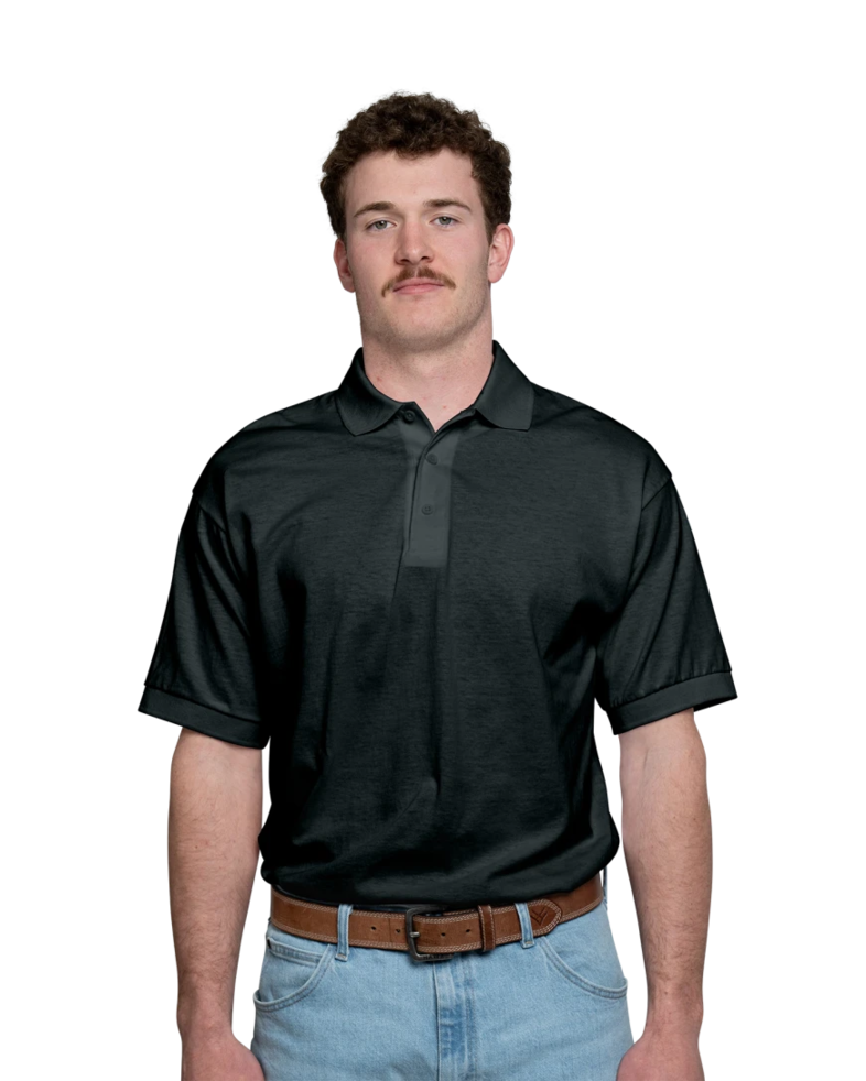 Image of a model wearing a 8800 Gildan 5.6 oz. DryBlend 50/50 Jersey Polo