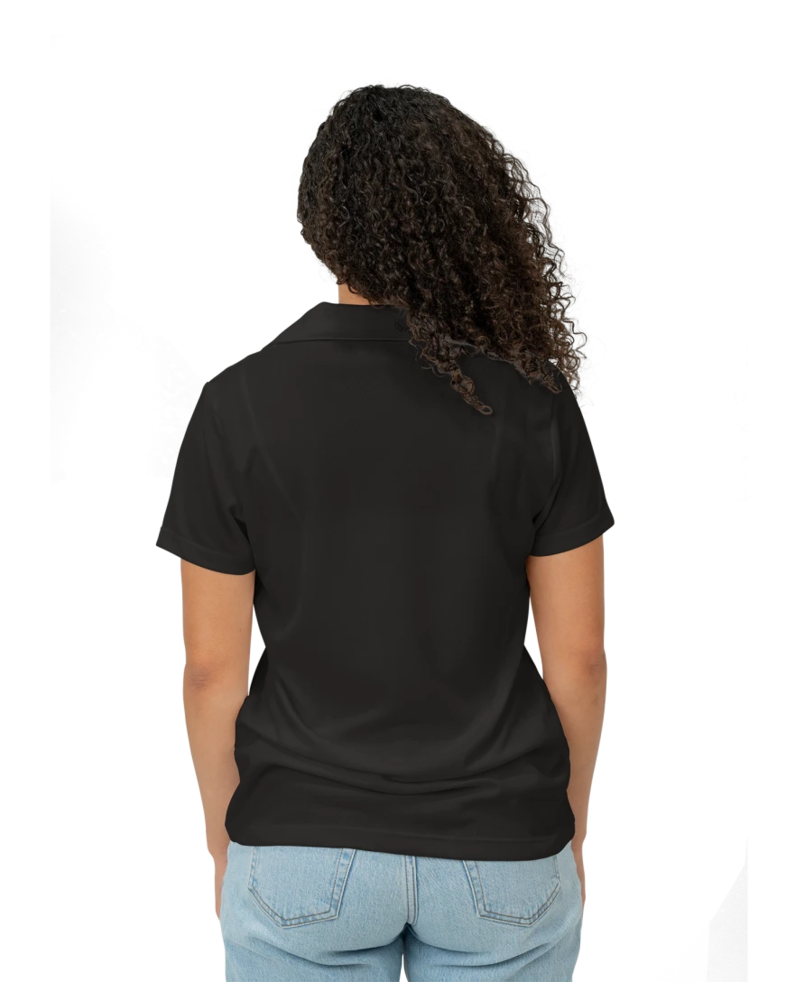 Image of a model wearing a LST640 Sport-Tek Ladies PosiCharge RacerMesh Polo