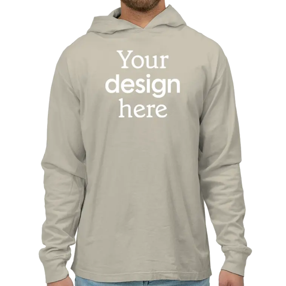 Image of GDH280 ComfortWash by Hanes Garment-Dyed Jersey Hooded Long Sleeve T-Shirt