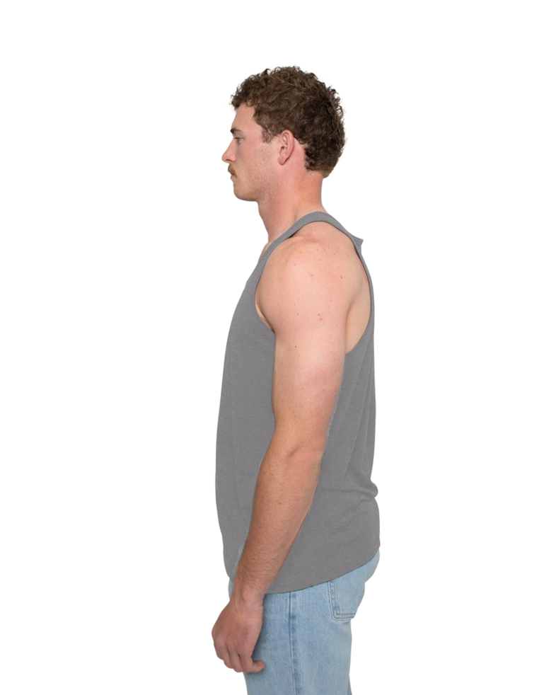 Image of a model wearing a 3480 Bella + Canvas Unisex Jersey Tank