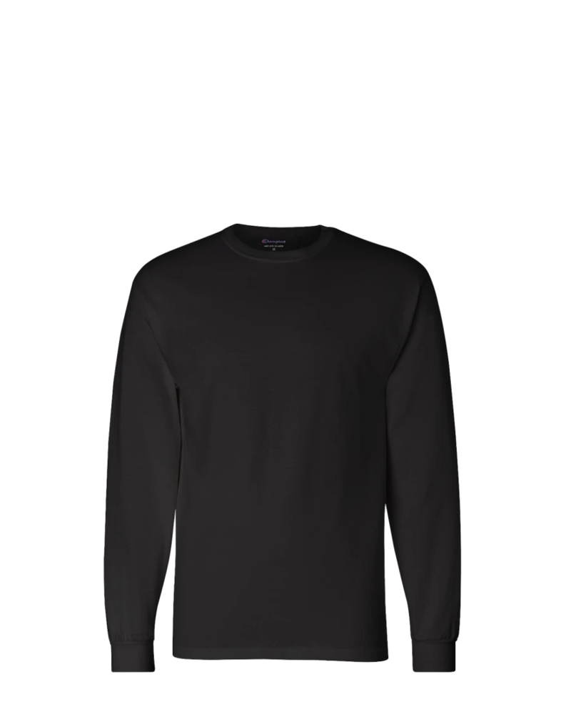 Image of a model wearing a CC8C Champion Heritage 5.2-Oz. Jersey Long Sleeve Tee