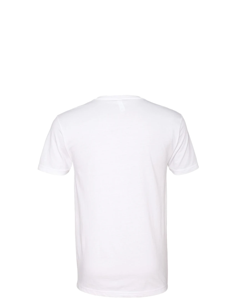 Image of a model wearing a Next Level 6240 Fitted CVC V-Neck T-Shirt