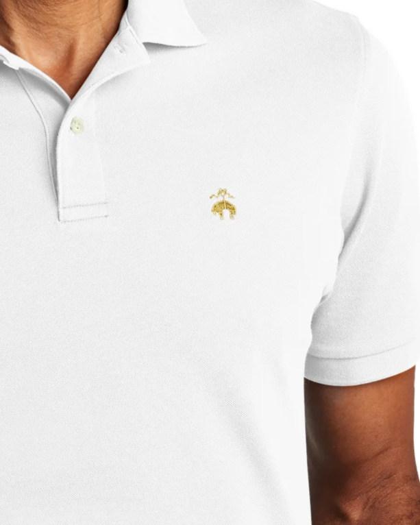 Closeup of a BB18200 Brooks Brothers® Pima Cotton Pique Polo