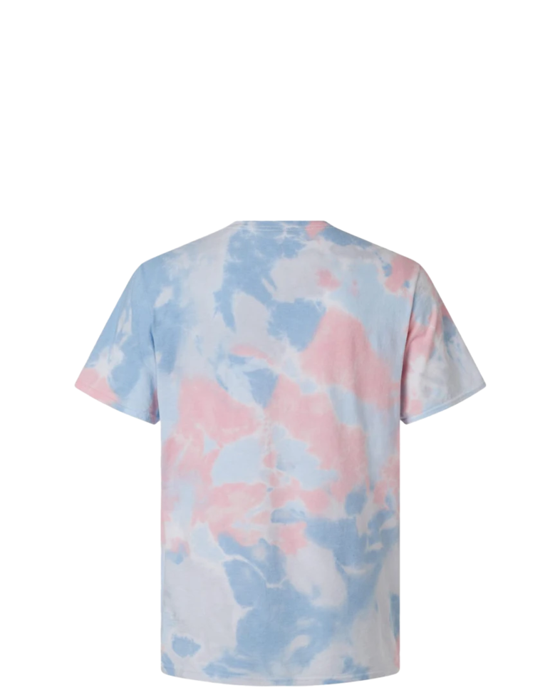 Image of a model wearing a 650DR Dyenomite Dream Tie-Dyed T-Shirt