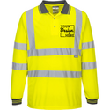 S277 Portwest Hi-Vis Long Sleeve Polo Shirt