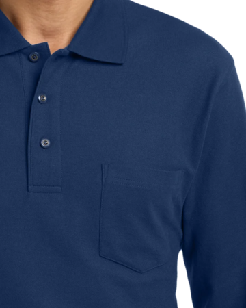 Closeup of a K500LSP Port Authority Silk Touch LS Pocket Polo
