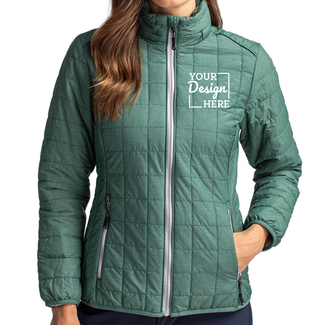 Cutter & Buck:  LCO00007 Cutter & Buck Rainier PrimaLoft® Womens Eco Insulated Full Zip Puffer Jacket