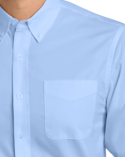Closeup of a S608 Port Authority Long Sleeve Easy Care Shirt