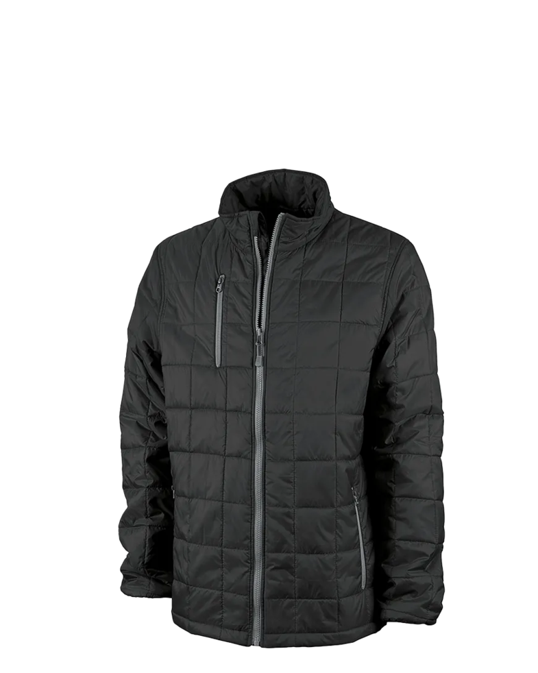 Image of a model wearing a 9540 Charles River Men's Lithium Quilted Jacket
